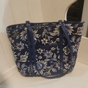Vera Bradley Blue and White Butterfly Tote Bag